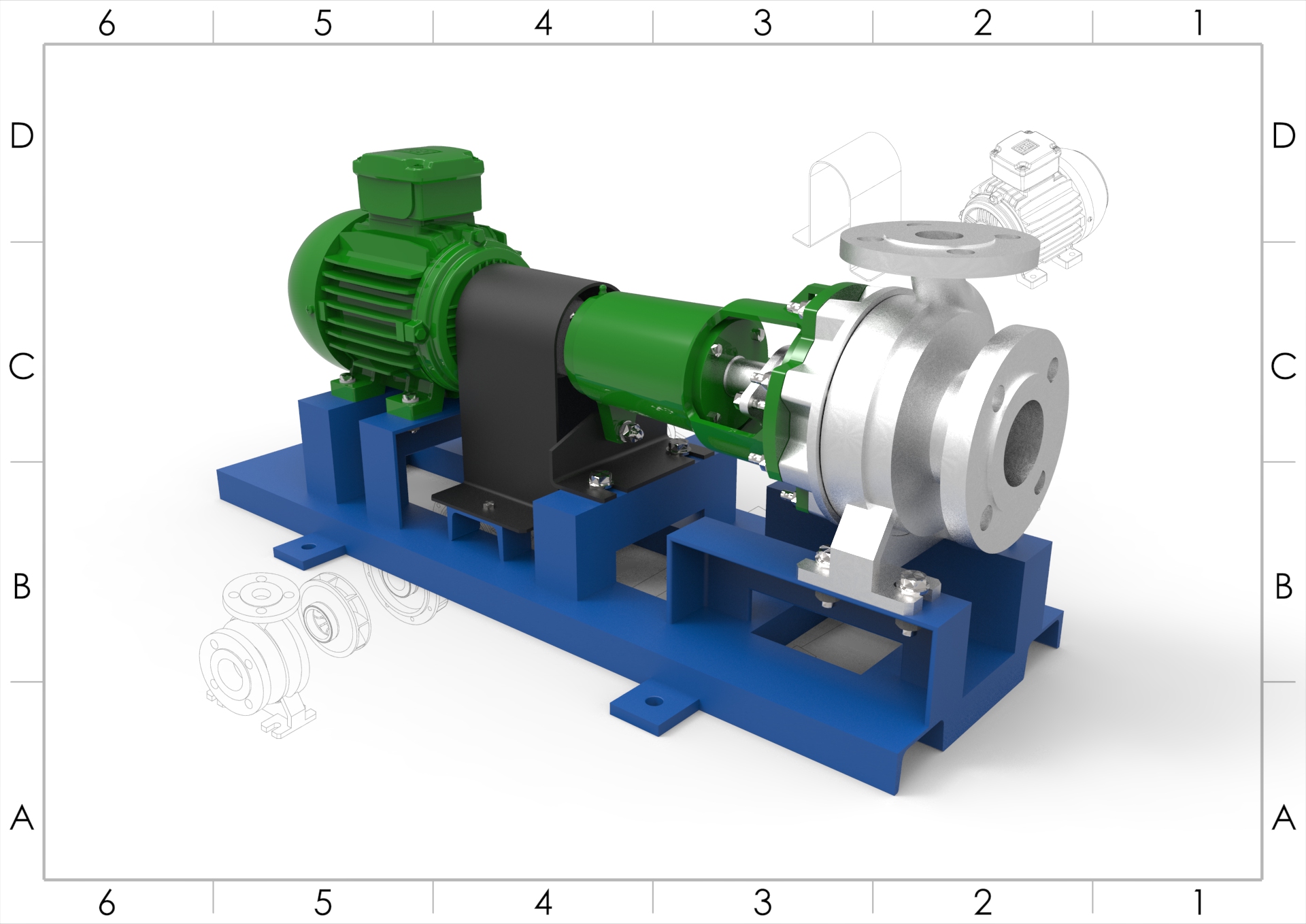 直接耦合电动机的离心泵